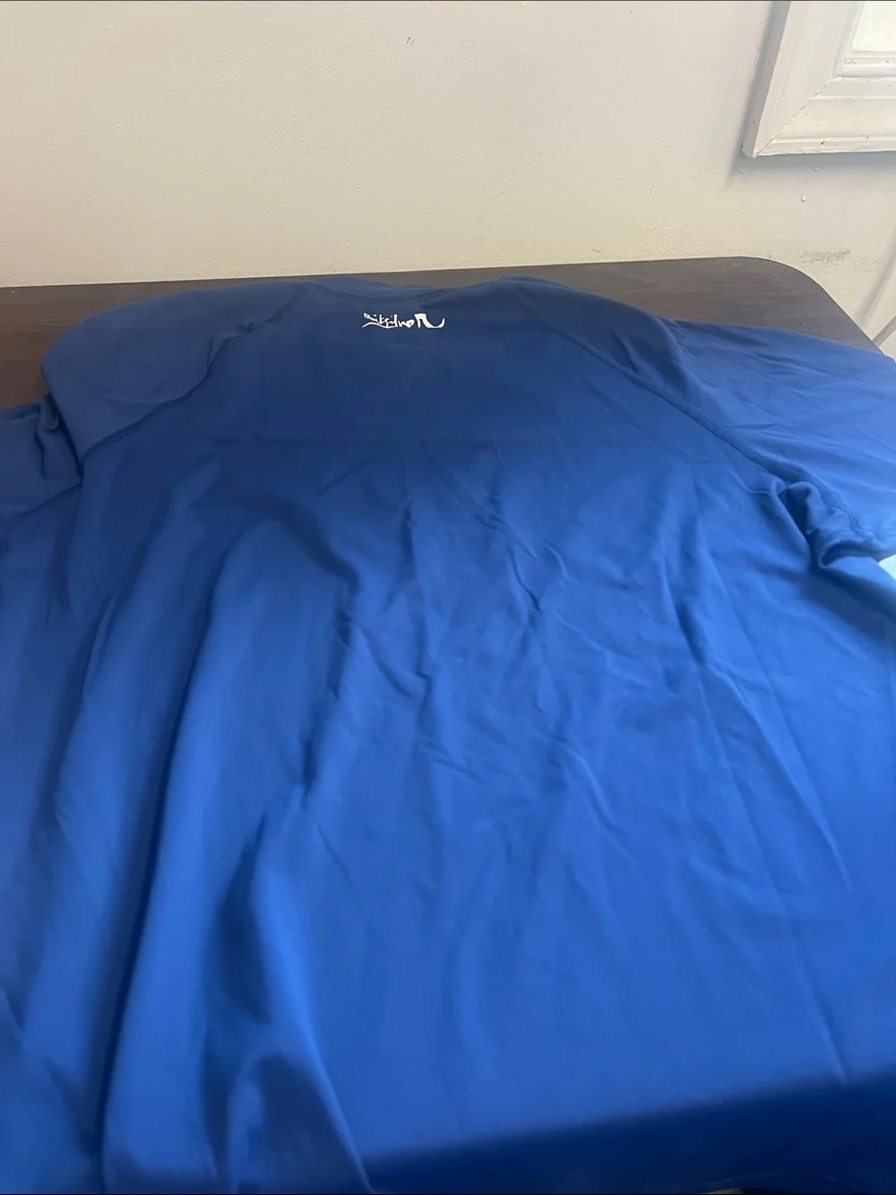 Quiksilver Royal Blue Short Sleeve Rash Guard with White Logo